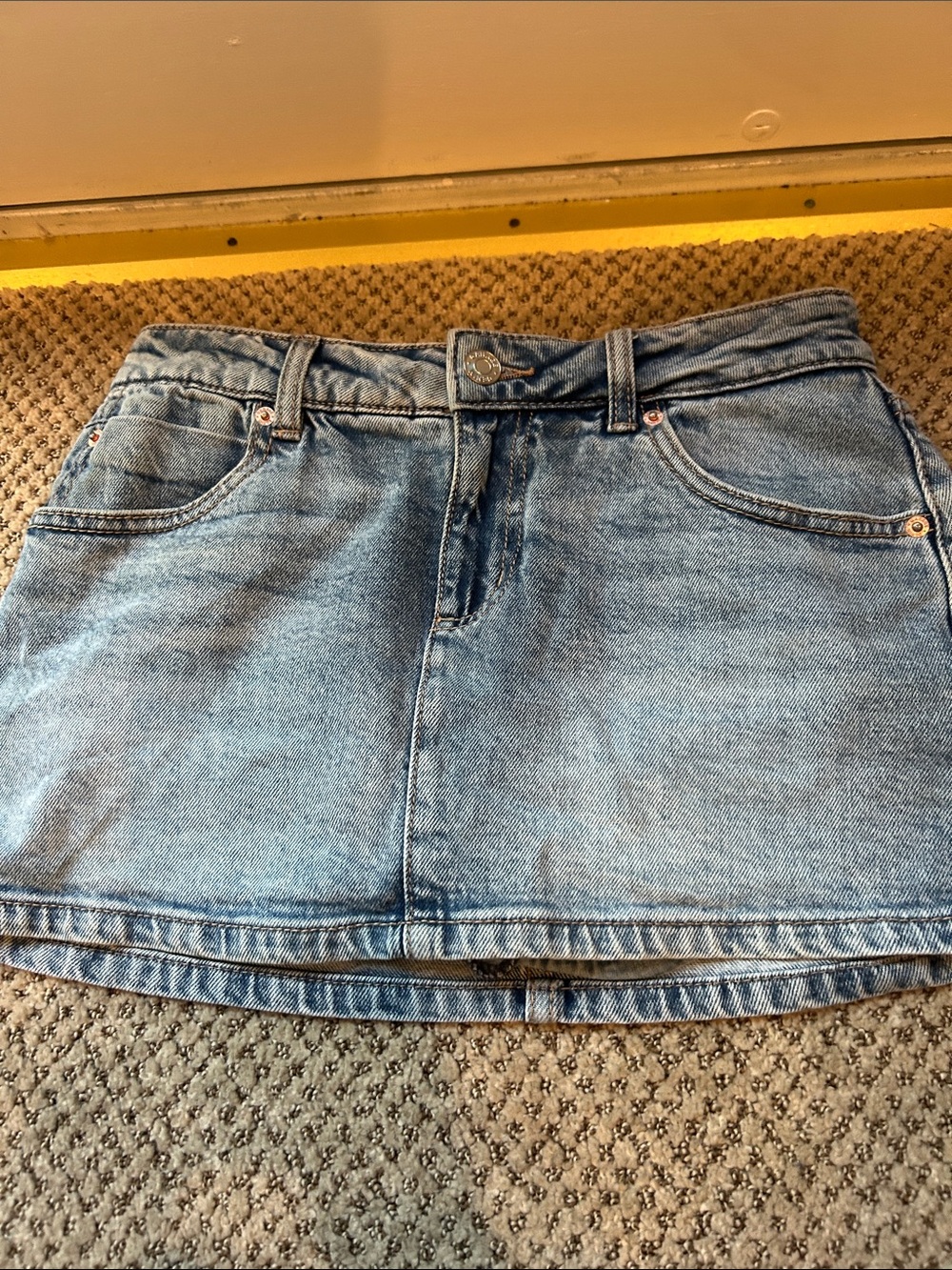 Garage Light Blue Denim Mini Skort - Women